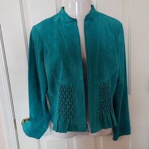 Suede leather jacket L